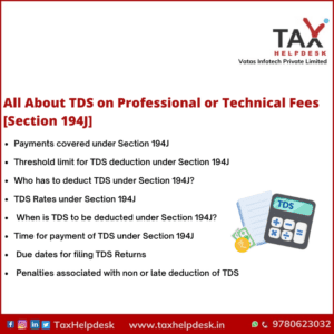 All About TDS On Professional Or Technical Fees Section 194J